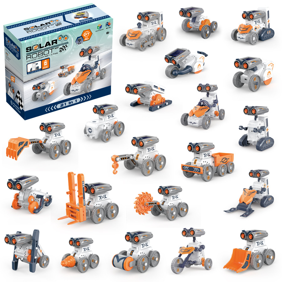 Stem Solar Robot Kit For Kids - 21 IN 1 STEM Solar Robot