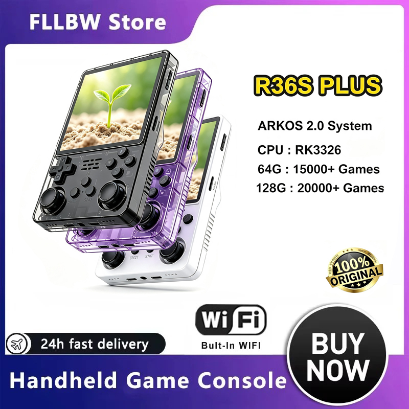 Retro Handheld Game Console R36S - FLLBW Original Arkos R36s Plus Consola
