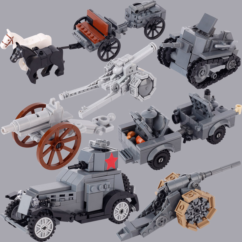 Lego Compatible Military Tank - WW1 Italian Soviet Military Tank Armored