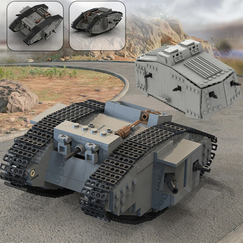 Lego Compatible Military Tank - MOC WW1 Germany Military A7V Combat