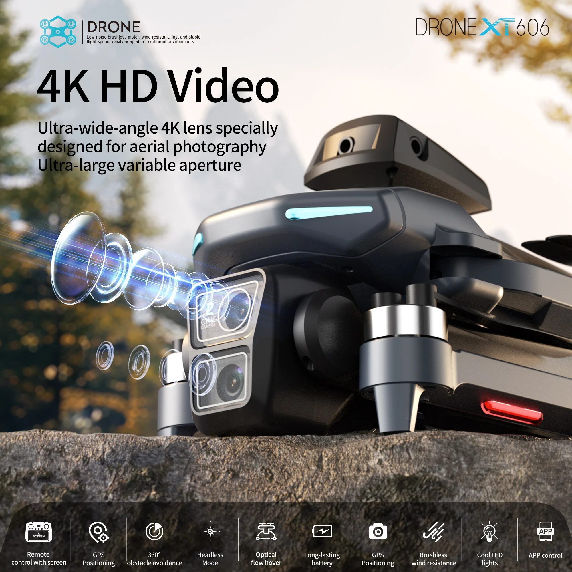 Original XT606 Drone Professio - Fpv Brushless Rc Drone 4K ulasan dan harga