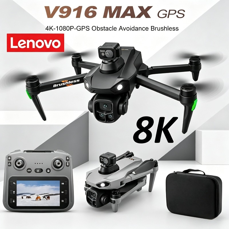 Lenovo V916MAX Professional 8K - Fpv Brushless Rc Drone 4K ulasan dan harga
