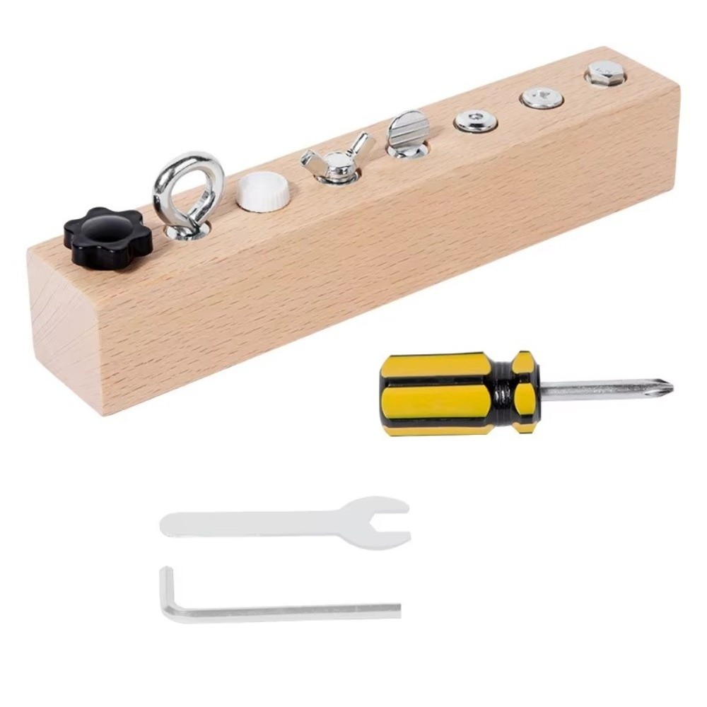 New Portable Montessori Screw  - Montessori Wooden Busy Board Toddler ulasan dan harga