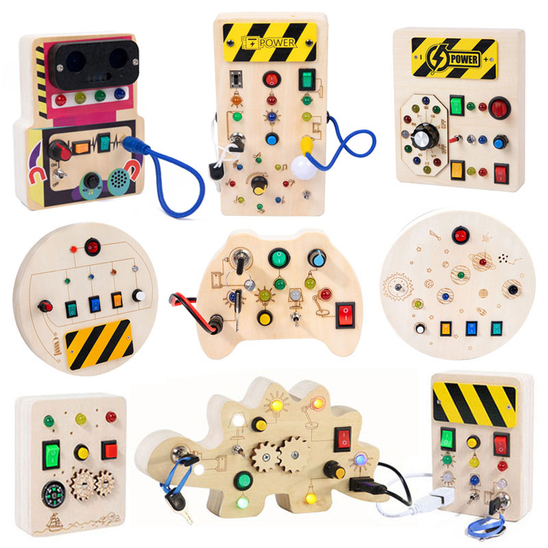 Montessori Busy Board Sensory  - Montessori Wooden Busy Board Toddler ulasan dan harga