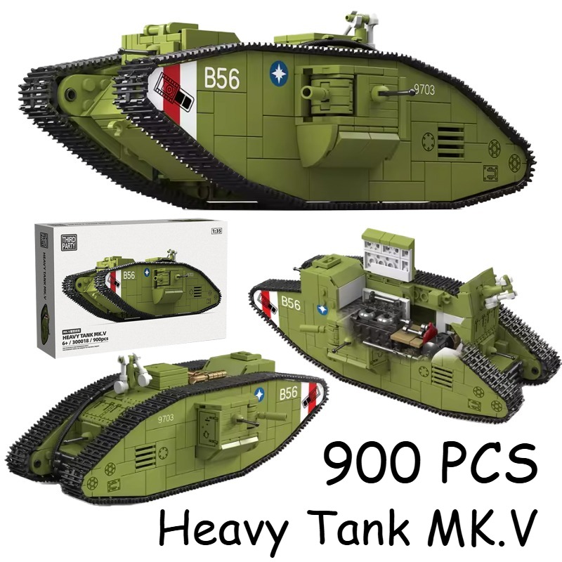 900PCS World War I Heavy Tank  - Lego Compatible Military Tank ulasan dan harga