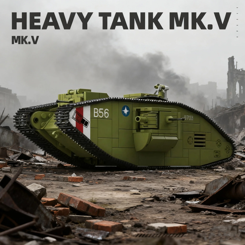 900PCS World War I Heavy Tank  - Lego Compatible Military Tank ulasan dan harga