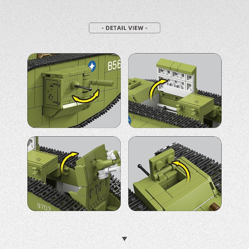 900PCS World War I Heavy Tank  - Lego Compatible Military Tank ulasan dan harga