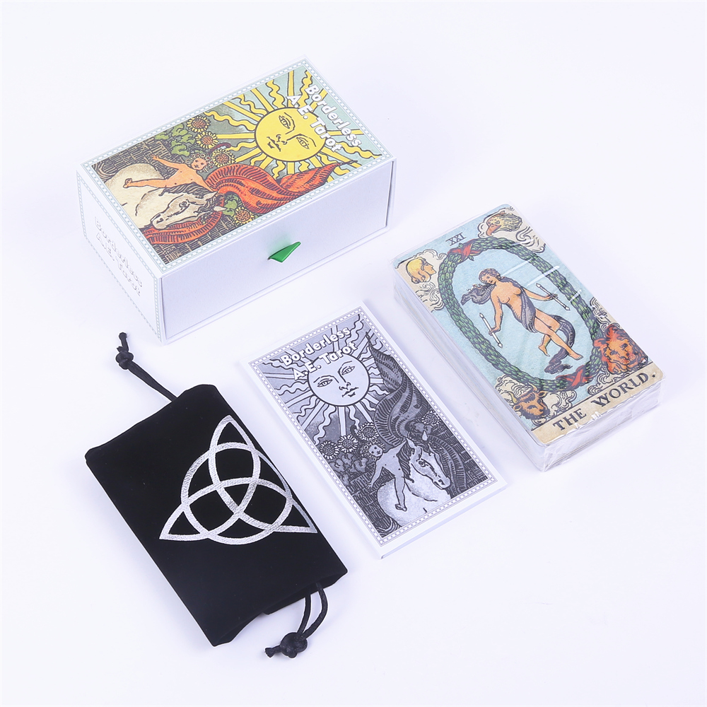 12*7cm Borderless A.E. Tarot D - Tarot Cards Deck With Guidebook ulasan dan harga