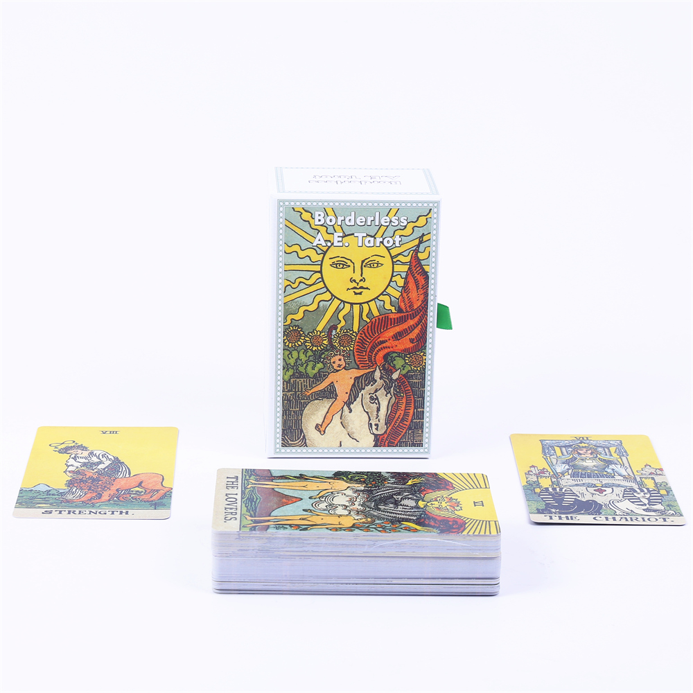 12*7cm Borderless A.E. Tarot D - Tarot Cards Deck With Guidebook ulasan dan harga