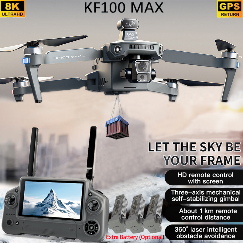 KF100 MAX GPS Drone 4K Camera  - Fpv Brushless Rc Drone 4K ulasan dan harga