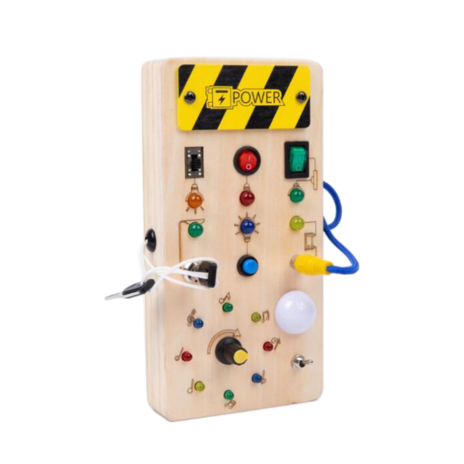 LED Wooden Sensory Board Toddl - Montessori Wooden Busy Board Toddler ulasan dan harga