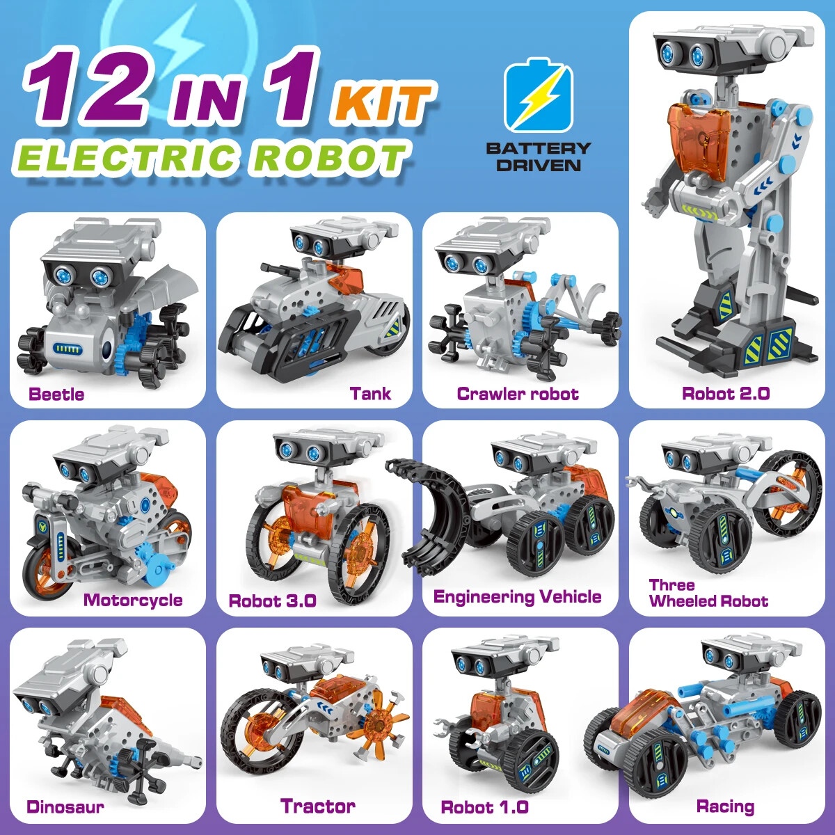 STEM 12-in-1 Education Solar R - Stem Solar Robot Kit For Kids ulasan dan harga