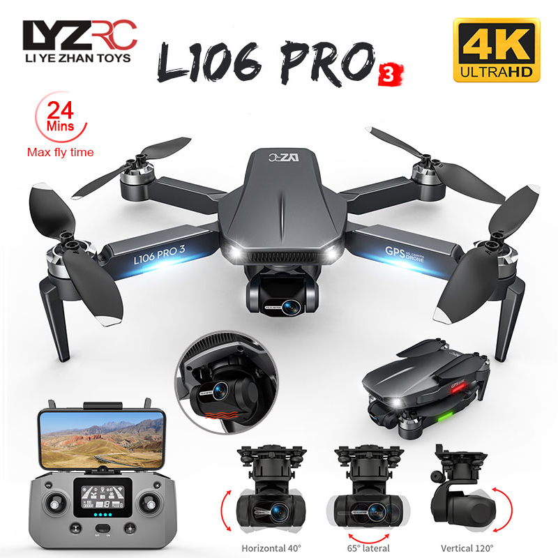 L106 Pro 3 Drone 5G WIFI FPV F - Fpv Brushless Rc Drone 4K ulasan dan harga