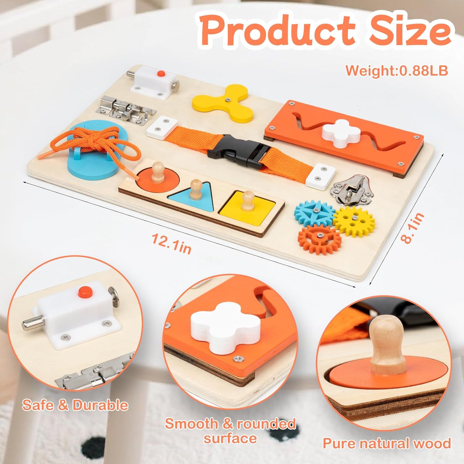 Montessori Busy Board for Todd - Montessori Wooden Busy Board Toddler ulasan dan harga