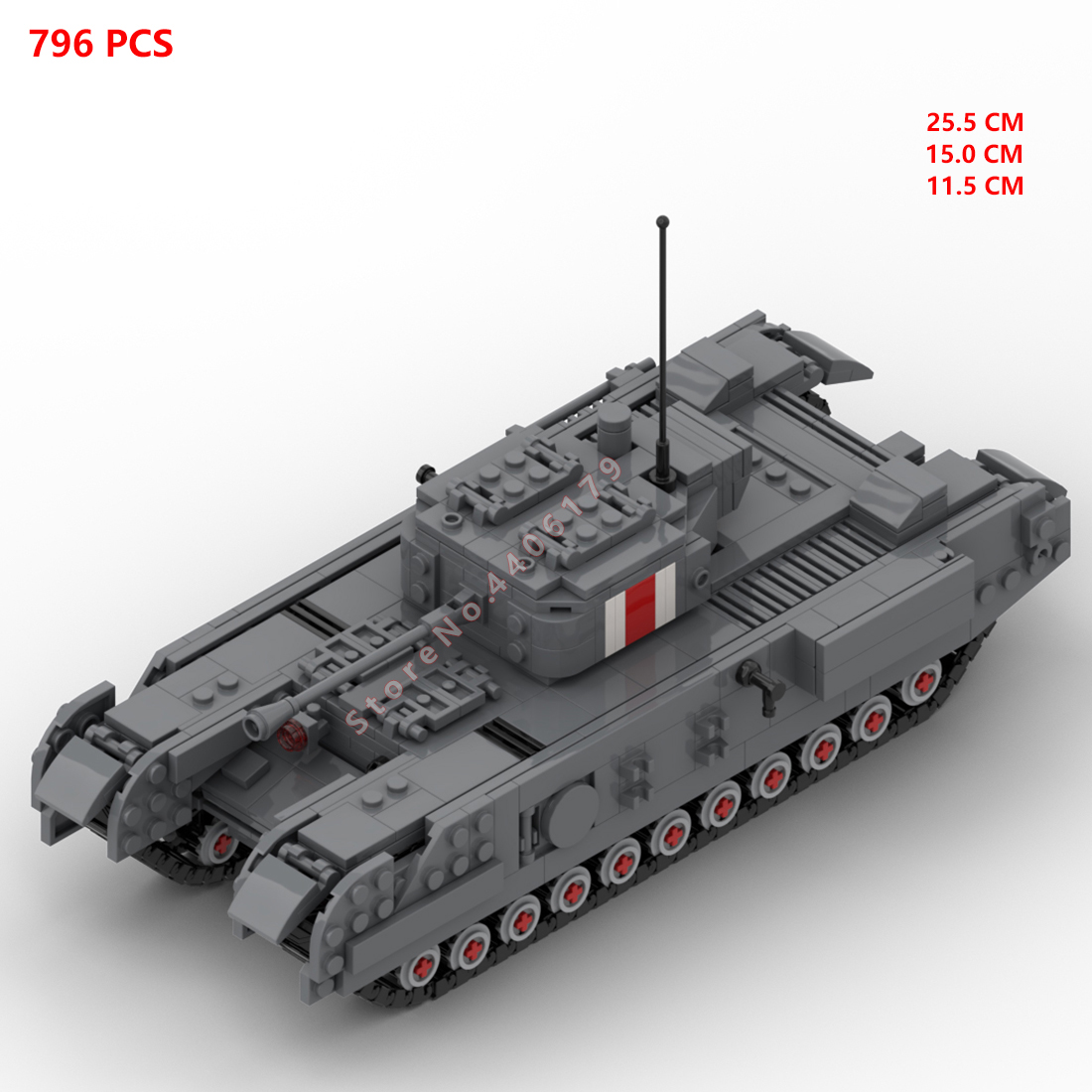 hot military WWII UK Army Chur - Lego Compatible Military Tank ulasan dan harga