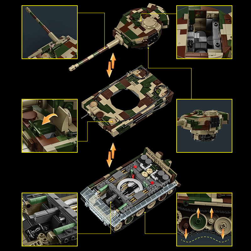 1:28 German Tiger Tank Buildin - Lego Compatible Military Tank ulasan dan harga