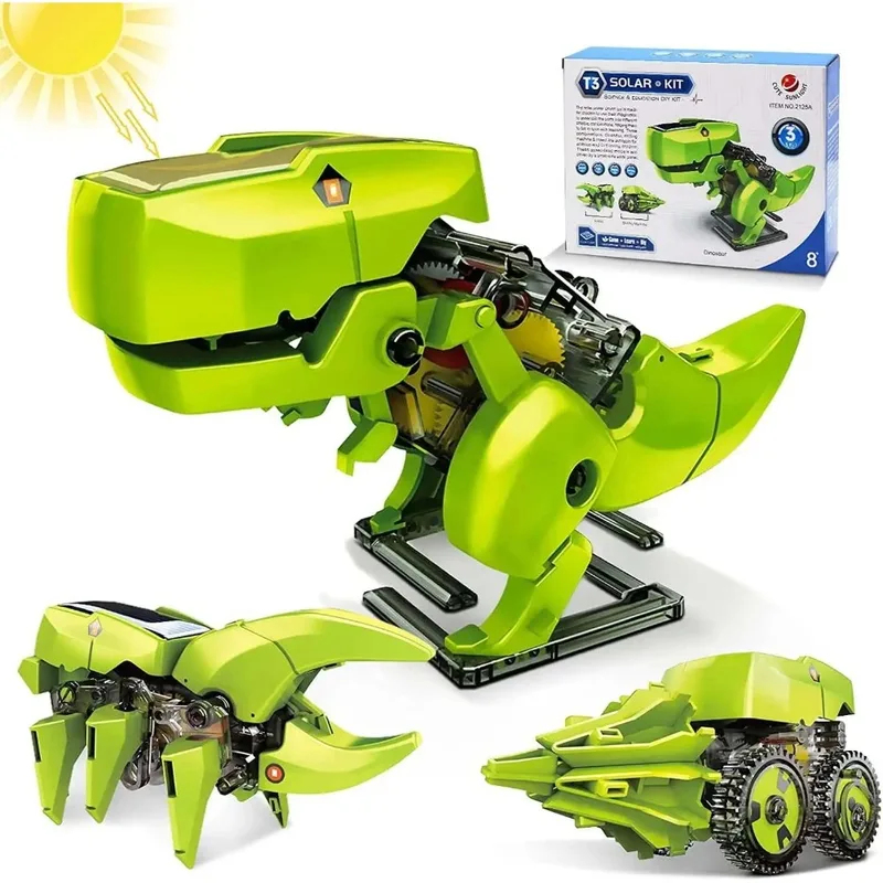 3-in-1 Solar Robot Kit, Dinosa - Stem Solar Robot Kit For Kids ulasan dan harga