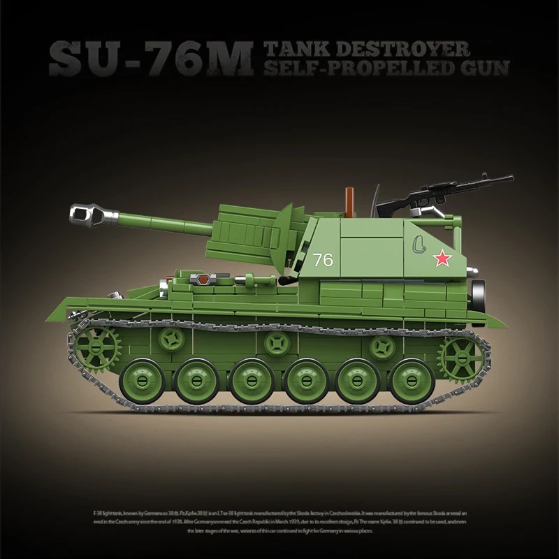 The Soviet SU-76M Tank Destroy - Lego Compatible Military Tank ulasan dan harga
