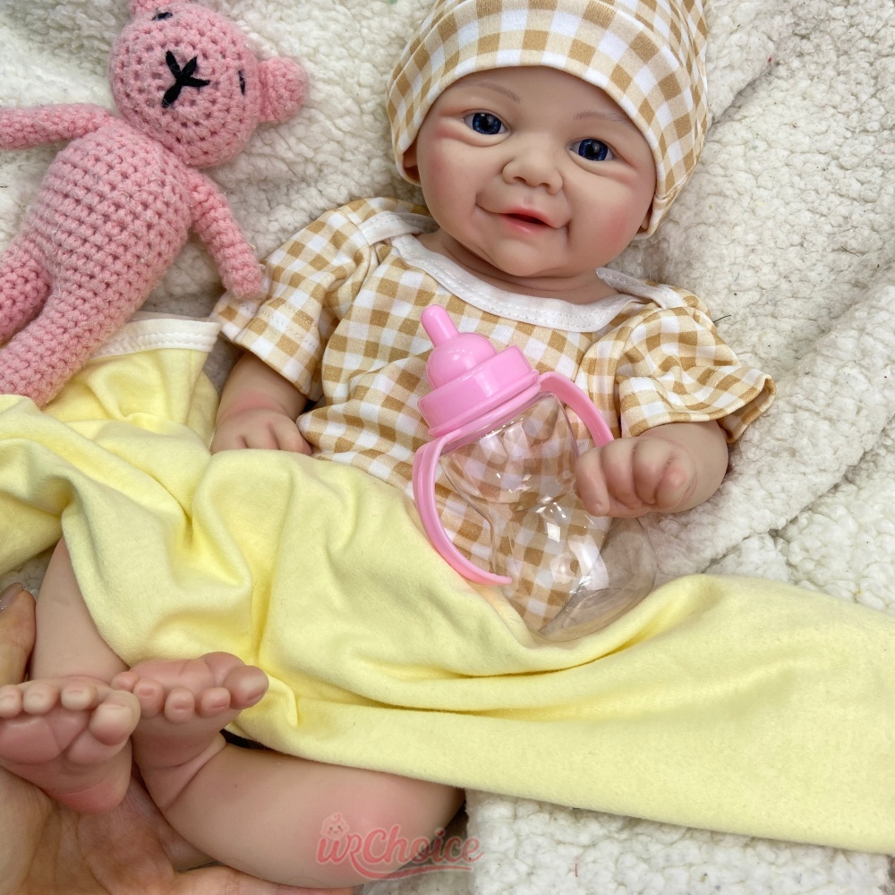 Open Eyes Full Body Silicone R - Reborn Baby Doll Silicone Realistic ulasan dan harga