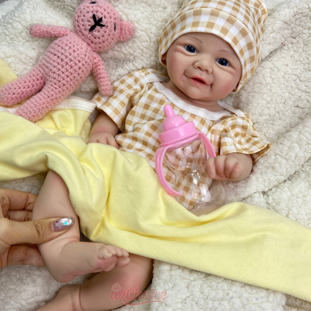 Open Eyes Full Body Silicone R - Reborn Baby Doll Silicone Realistic ulasan dan harga