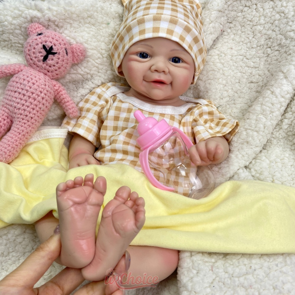 Open Eyes Full Body Silicone R - Reborn Baby Doll Silicone Realistic ulasan dan harga