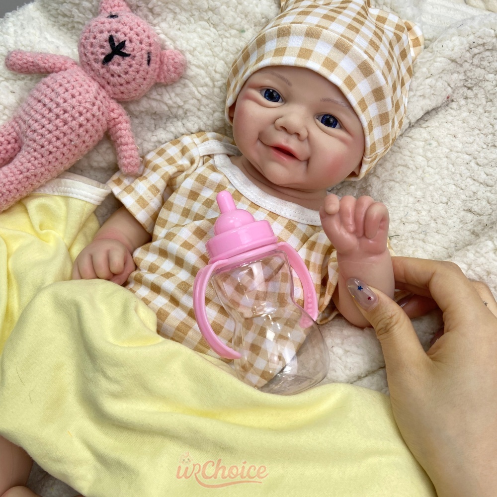 Open Eyes Full Body Silicone R - Reborn Baby Doll Silicone Realistic ulasan dan harga