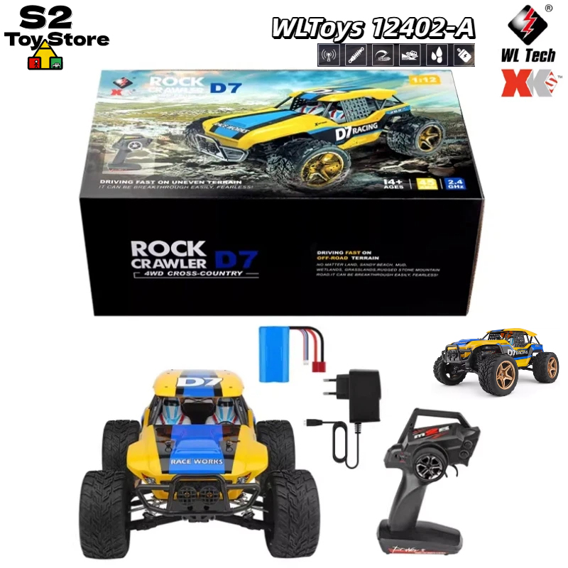 Wltoys 12402-A D7 Rock Crawler - Rc Drift Car 1 24 Scale 4Wd ulasan dan harga