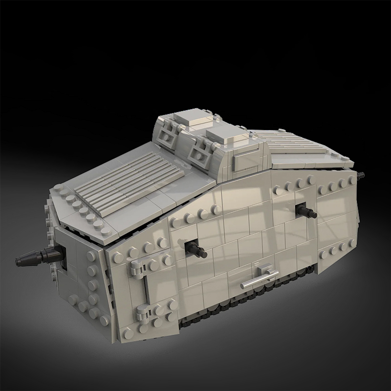 MOC WW1 Germany Military A7V C - Lego Compatible Military Tank ulasan dan harga