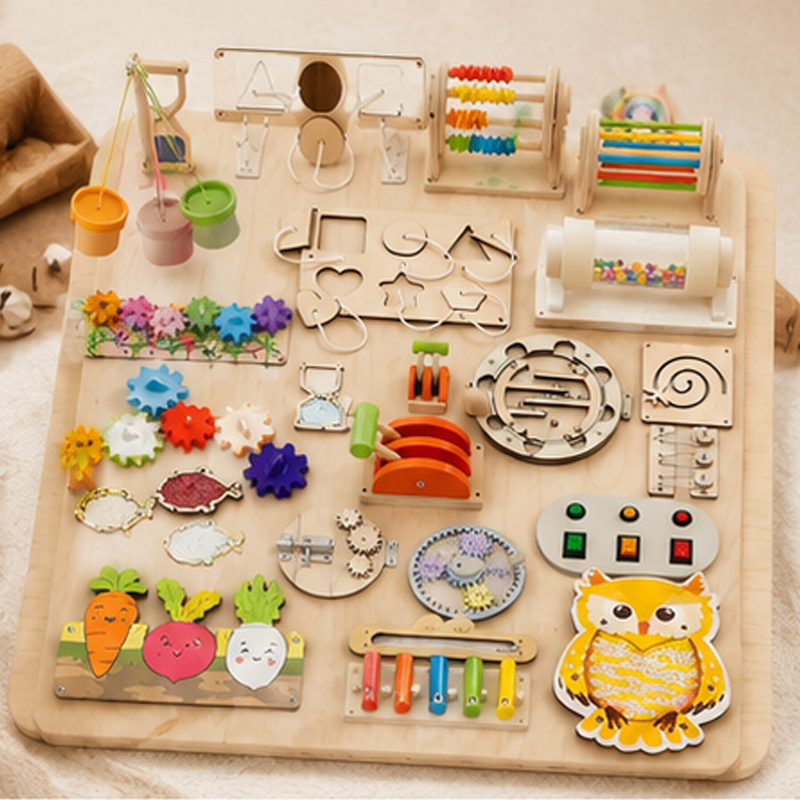 Premium Montessori Busy Board  - Montessori Wooden Busy Board Toddler ulasan dan harga