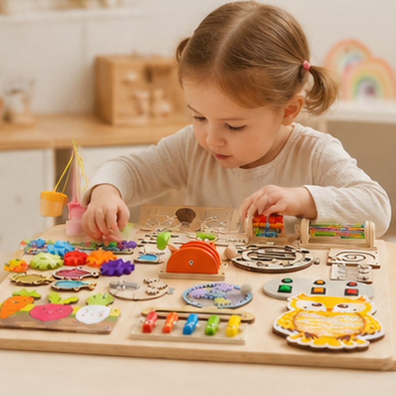 Premium Montessori Busy Board  - Montessori Wooden Busy Board Toddler ulasan dan harga